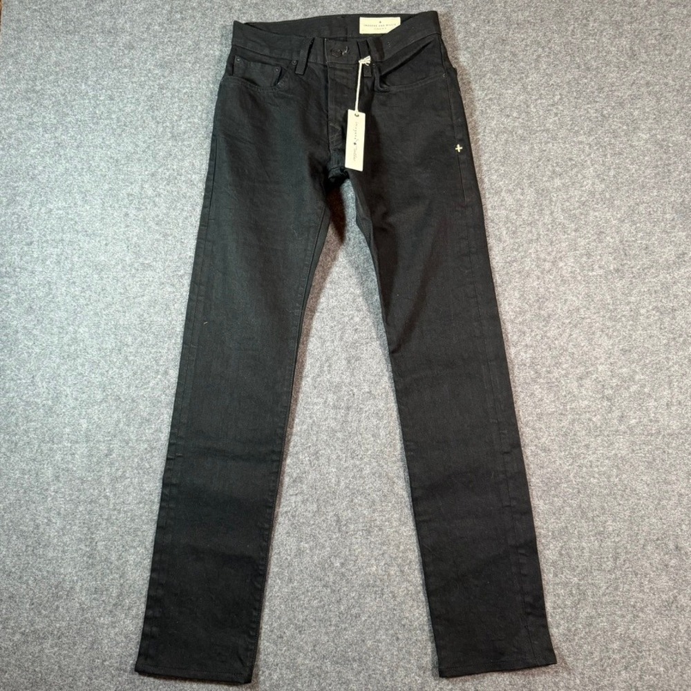 Imogene and Willie Barton Black Selvage Rinse Denim Jeans Men's Size 27x32 NWT